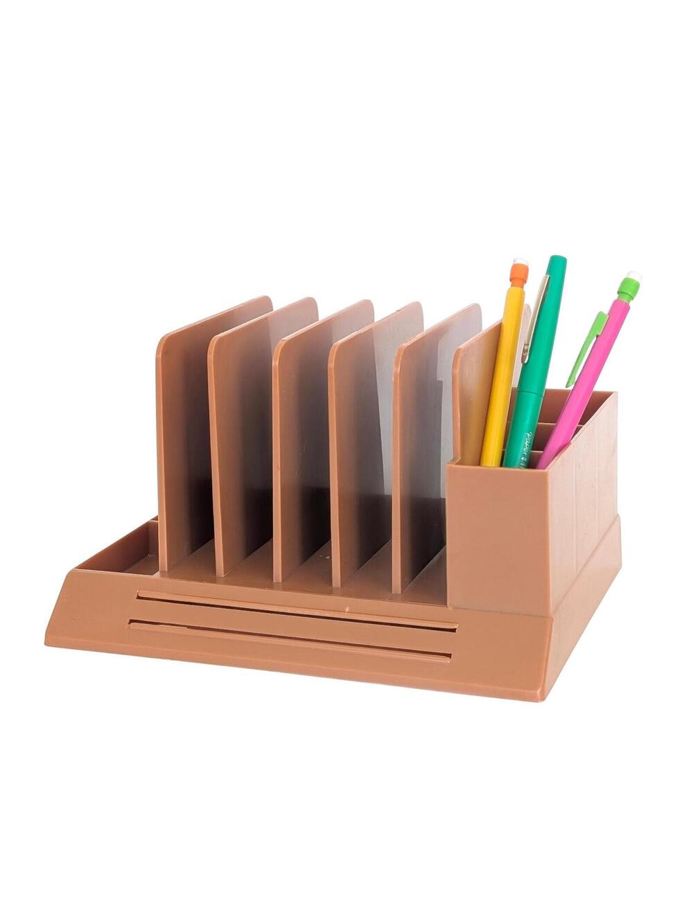 Vintage Max Klein 5-Slot Plastic Desk Organizer - Caddy